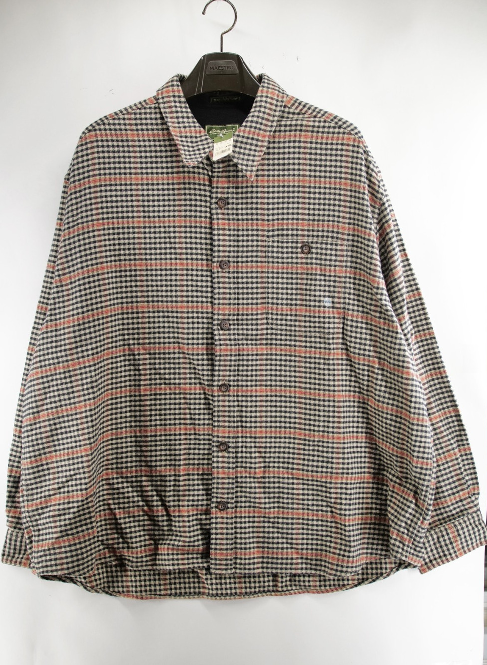 Vintage Eddie Bauer NWT The Fireside Shirt Mens XXL Cotton Wool Flannel Plaid